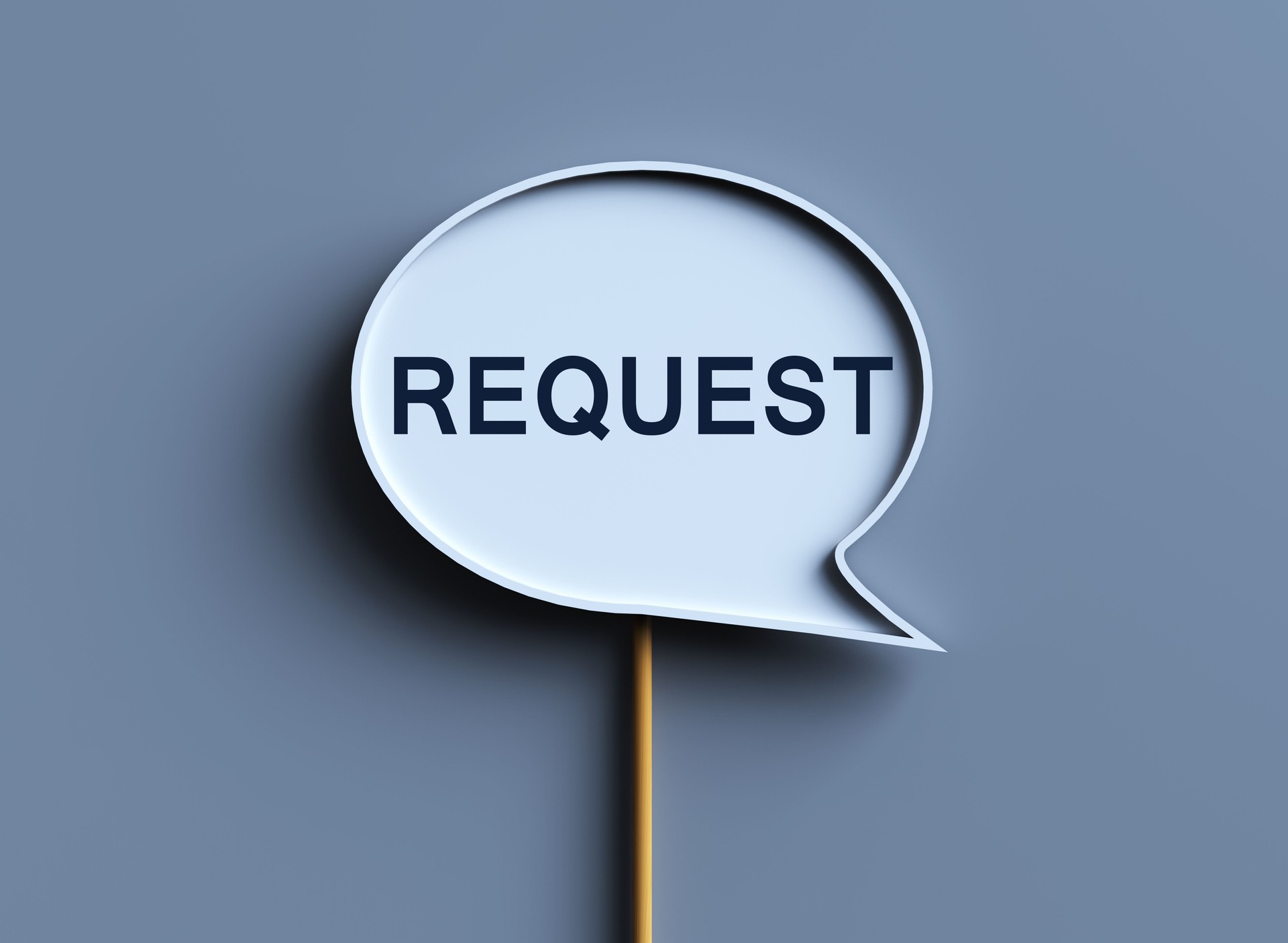 word request on Speech Bubble